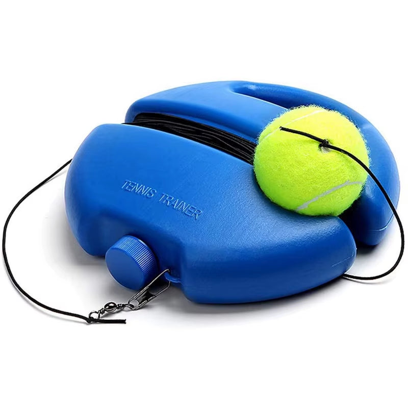 Heavy Duty Tennis Training Aids Base with Elastic Rope Ball Practice Self-Duty Rebound Tennis Trainer Partner Sparring Device